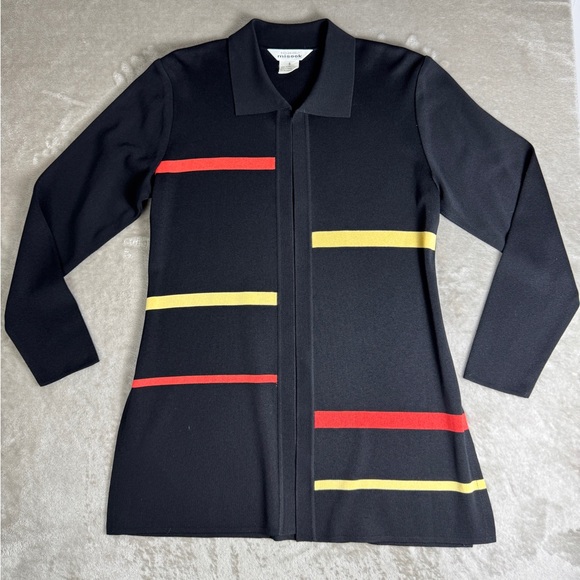 Misook Sweaters - Exclusively Misook‎ Women’s Small Black Acrylic Knit Open Front Cardigan Sweater